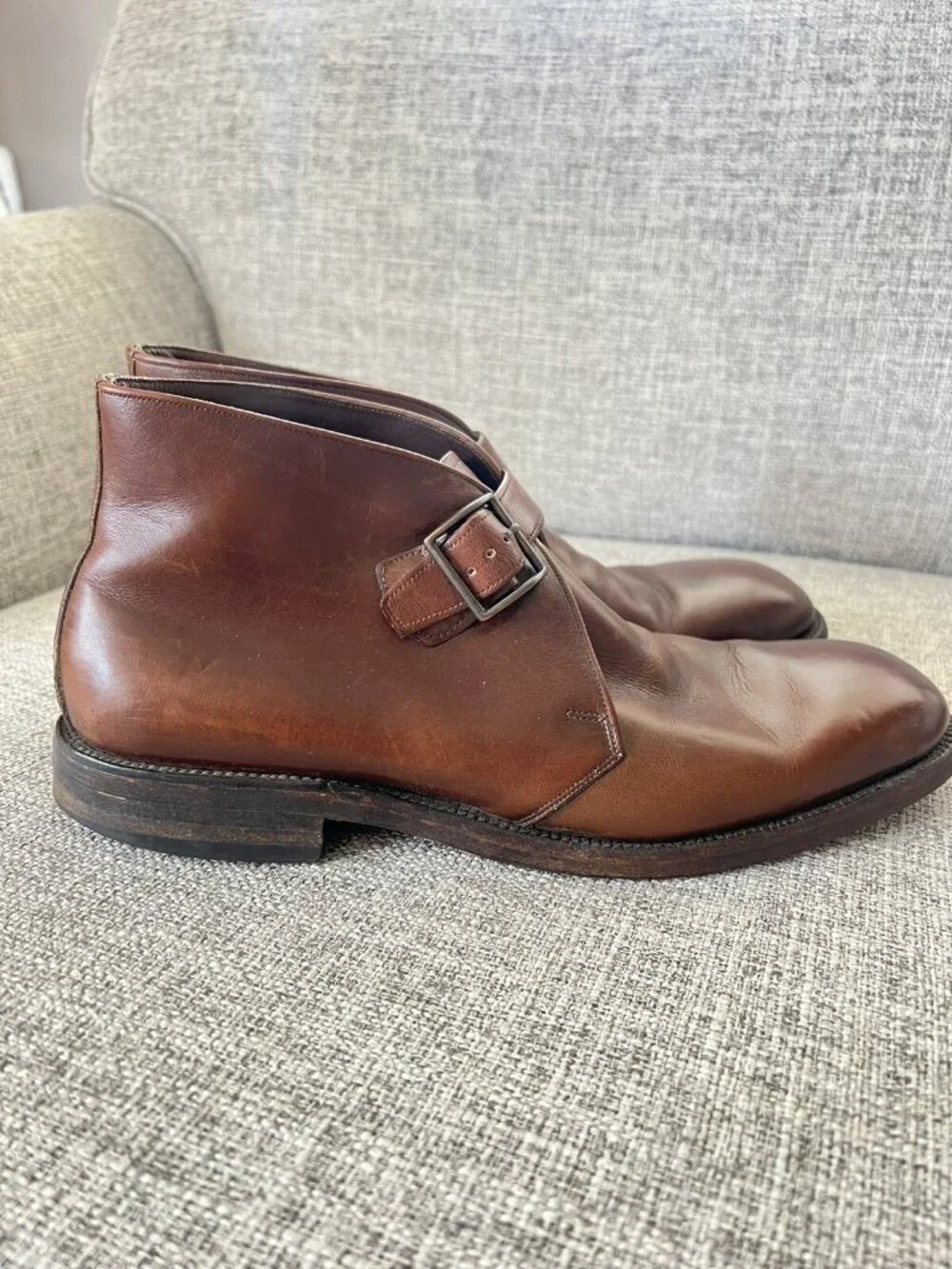 Allen Edmonds Ostendo St. George Ankle Strap Boots Men's sz 9.5 AA Narrow